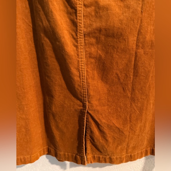 St. John's Bay Women's Rust Corduroy Midi Skirt - Picture 6 of 6
